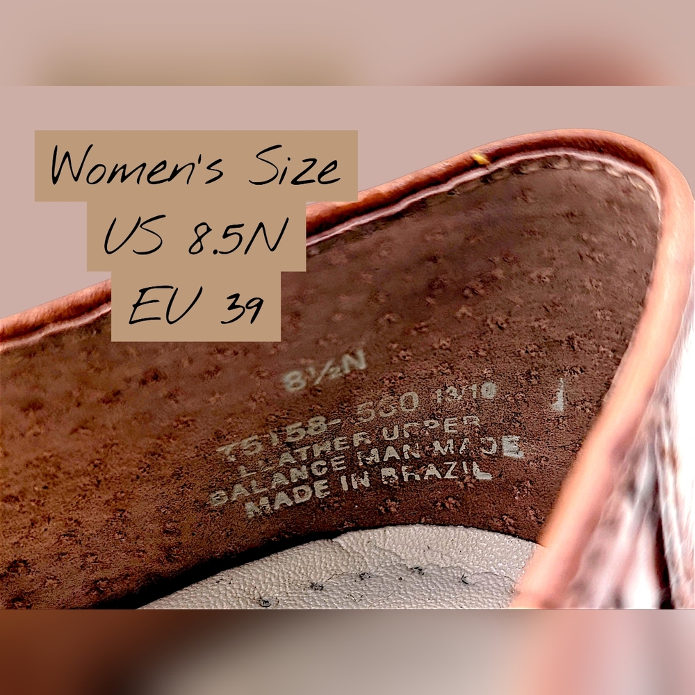 Trotters Women's US Size 8.5N / EU 39 Loafers Brown Woven Leather Uppers Flats - Picture 12 of 17